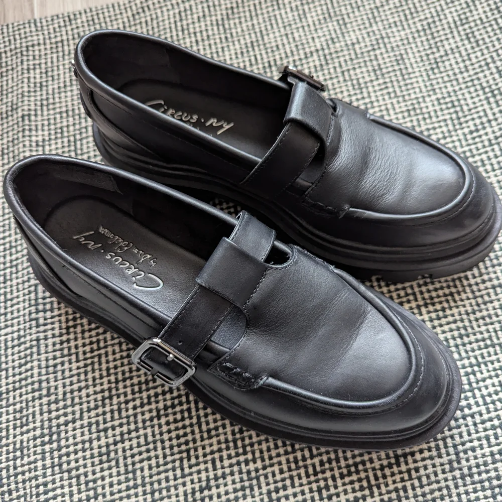 Circus by Sam Edelman Black Buckle Loafers - Picture 3 of 6